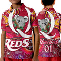 custom-personalised-queensland-reds-aboriginal-polo-shirt-kid-koala-indigenous-vibes