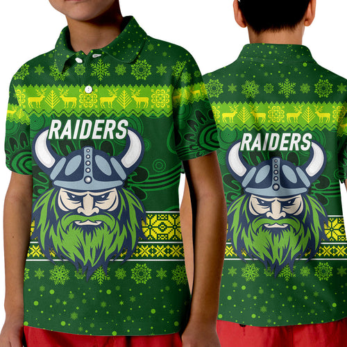 canberra-raiders-polo-shirt-kid-christmas-simple-style-dark-green