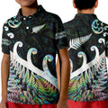 new-zealand-rugby-maori-polo-shirt-kid-silver-fern-koru-vibes-paua-shell
