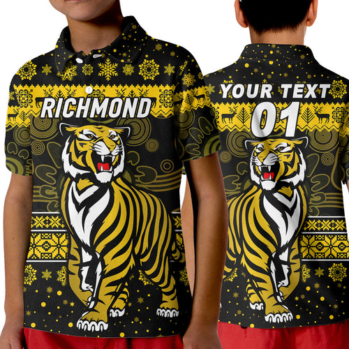 custom-personalised-richmond-tigers-polo-shirt-kid-christmas-simple-style