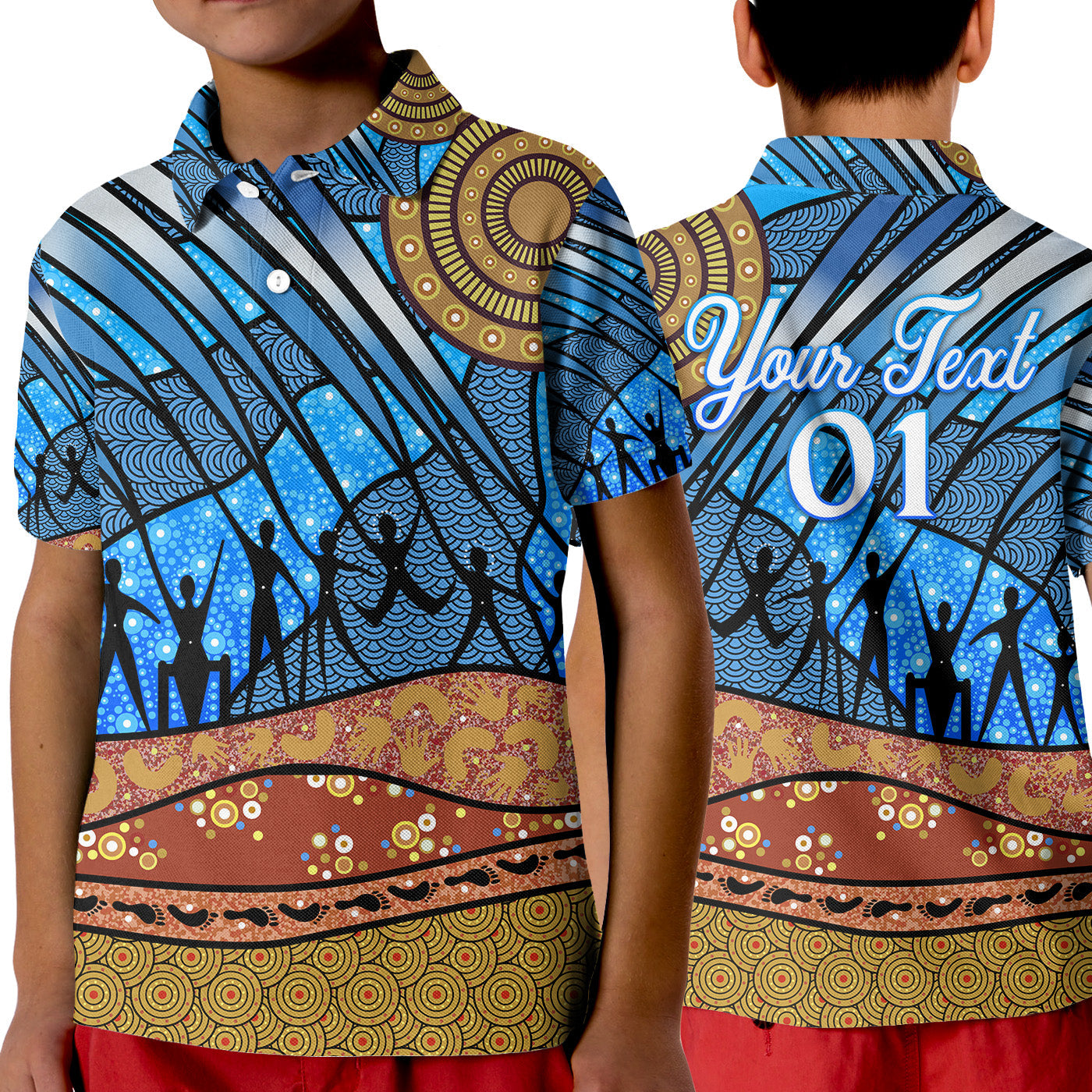 custom-personalised-aboriginal-naidoc-indigenous-people-polo-shirt-kid