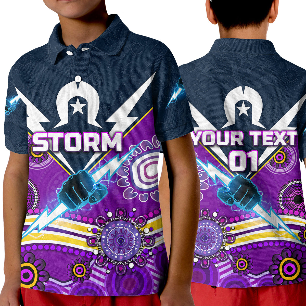 custom-personalised-melbourne-storm-polo-shirt-kid-2021-naidoc-indigenous