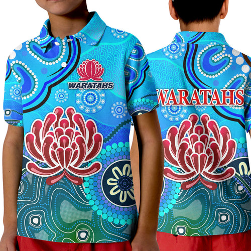 new-south-wales-waratahs-aboriginal-polo-shirt-kid-indigenous-wave-vibes