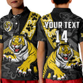 (Custom Text And Number) Richmond Football Polo Shirt KID Tigers 1885 Indigenous Basic Style LT14