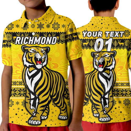 custom-personalised-richmond-tigers-polo-shirt-kid-christmas-simple-style-yellow