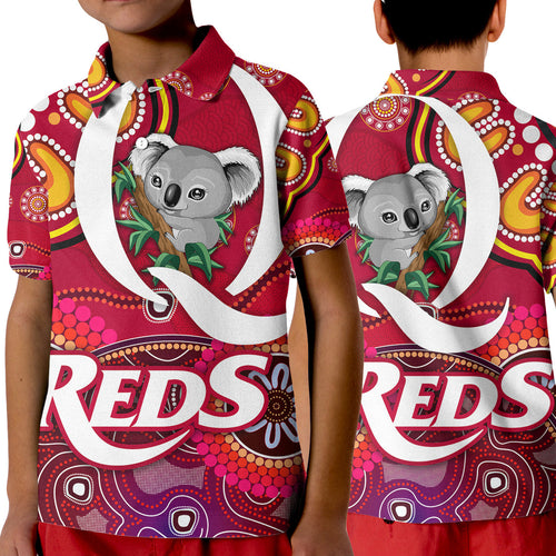 queensland-reds-aboriginal-polo-shirt-kid-koala-indigenous-vibes