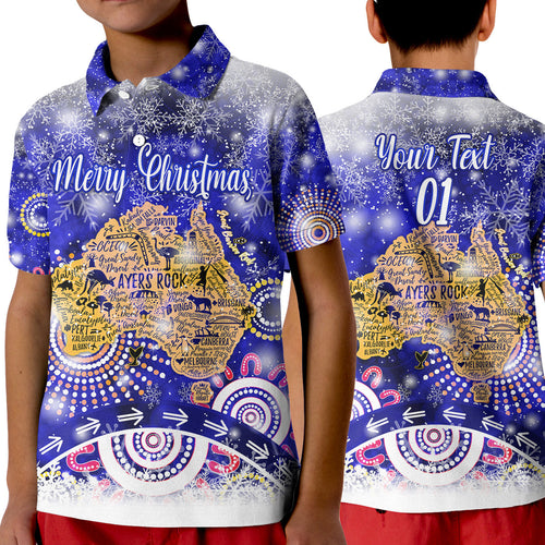 custom-personalised-australia-map-christmas-polo-shirt-kid-original-style-blue
