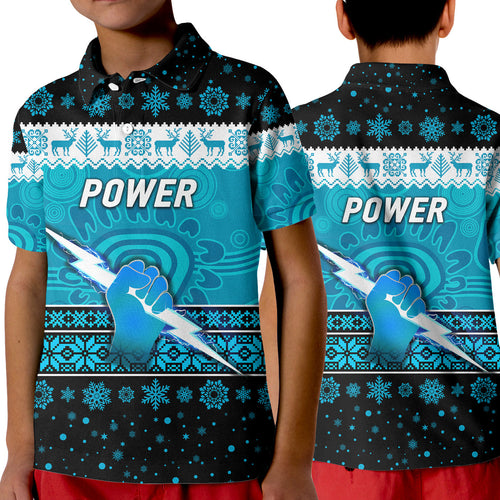 port-adelaide-power-polo-shirt-kid-christmas-simple-style