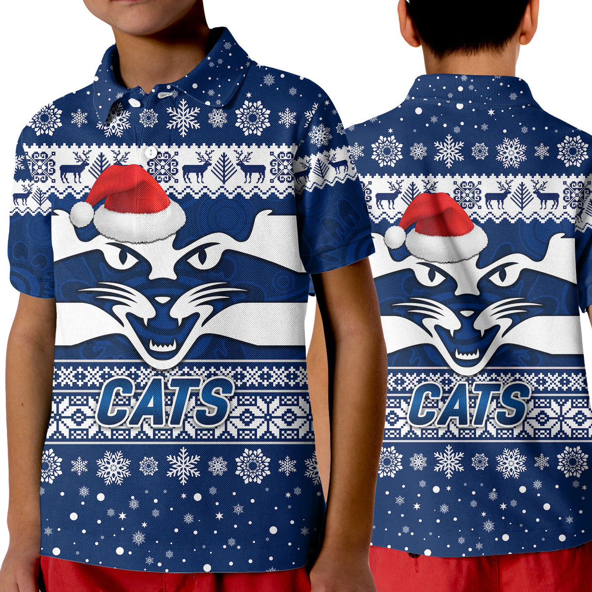 geelong-cats-polo-shirt-kid-christmas-simple-style