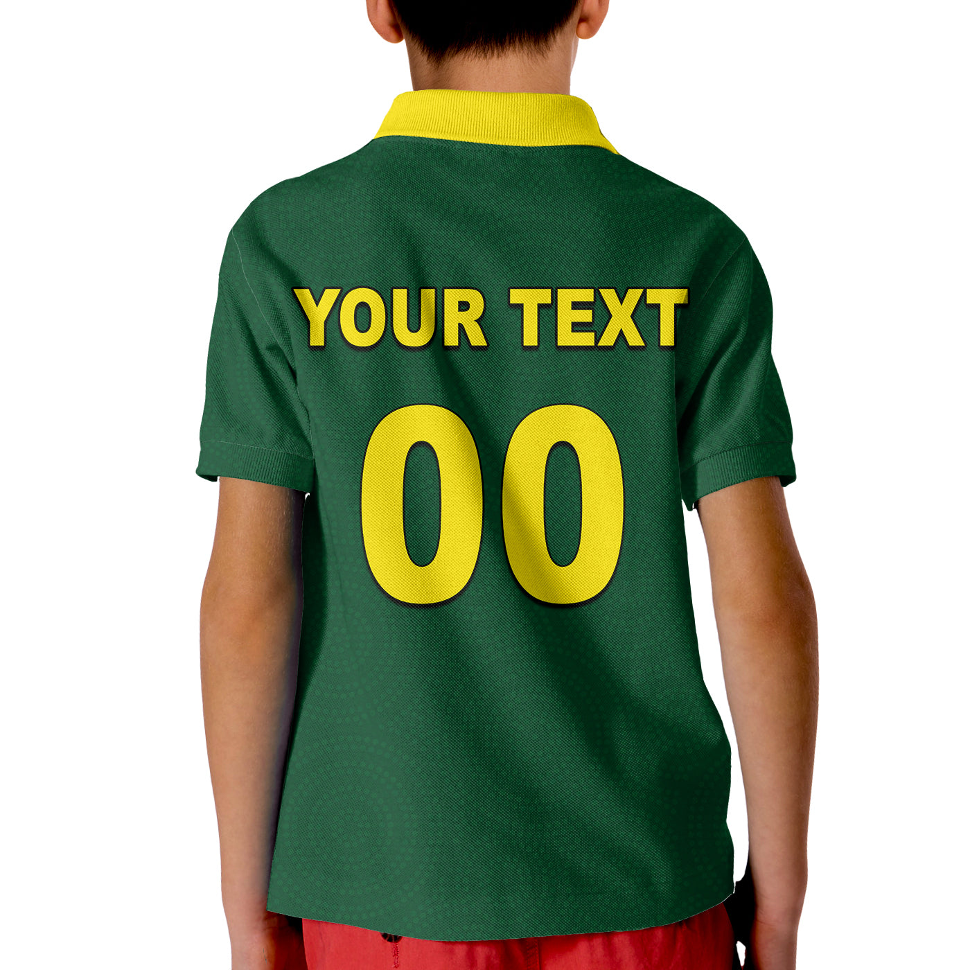 (Custom Personalised And Number) Australia Rugby League Polo Shirt KID Rugby World Cup 2022 LT6