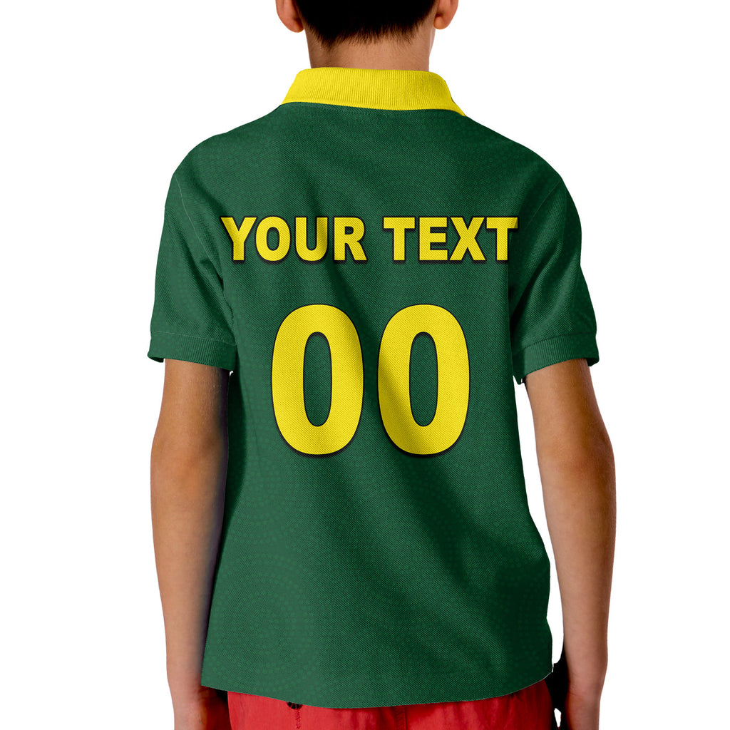 (Custom Personalised And Number) Australia Rugby League Polo Shirt KID Rugby World Cup 2022 LT6