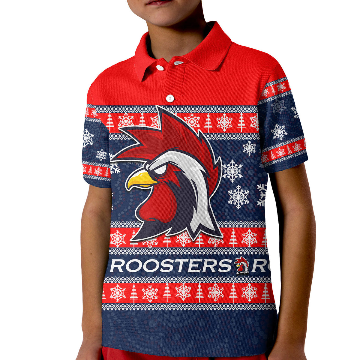 roosters-polo-shirt-kid-christmas-2021-no-1