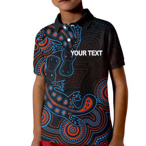custom-personalisedaboriginal-platypus-polo-shirt-kid-dot-patterns-style-no-4