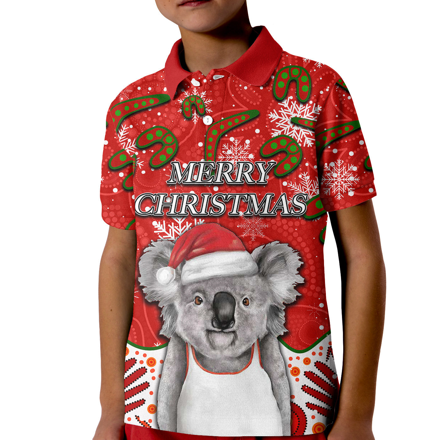 australia-koala-polo-shirt-kid-christmas-mix-aboriginal