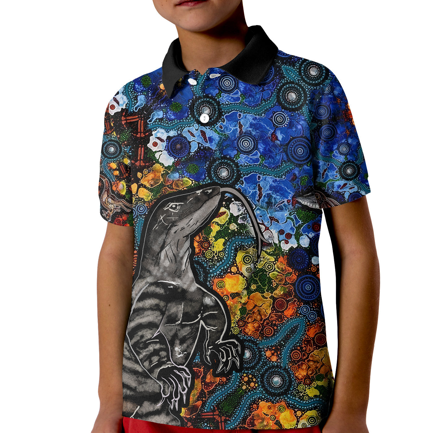 Aboriginal Tribal Polo Shirt KID LT6