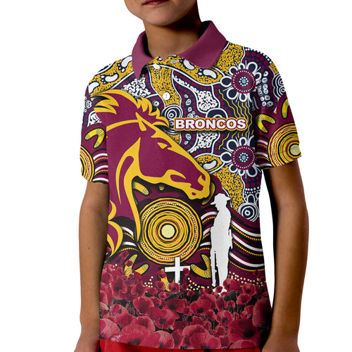 brisbane-broncos-polo-shirt-kid-anzac-day-poppy-flowers-with-aboriginal