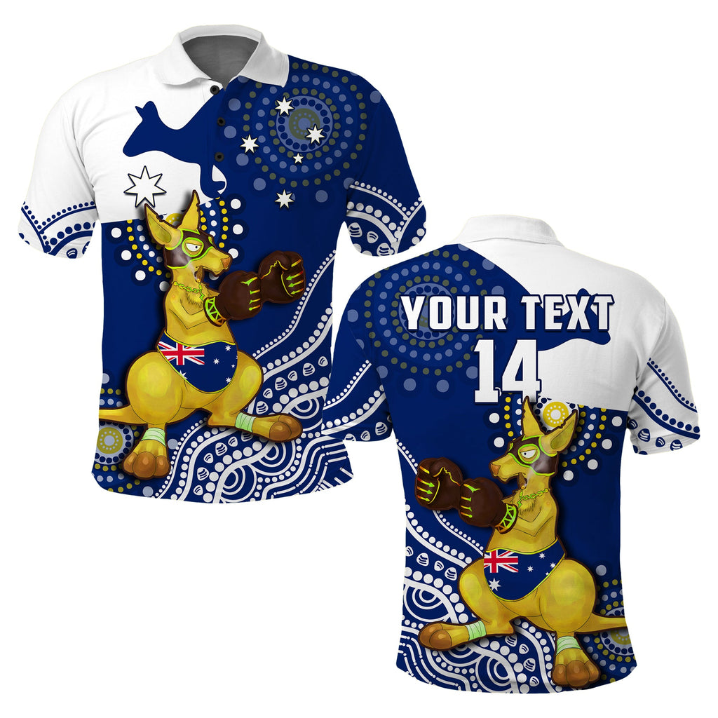 custom-text-and-number-australia-polo-shirt-boxing-kangaroo-indigenous-flag-color-art