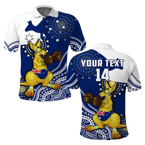 custom-text-and-number-australia-polo-shirt-boxing-kangaroo-indigenous-flag-color-art