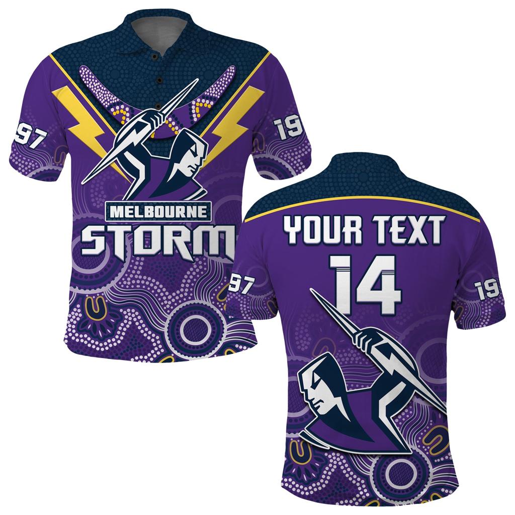 custom-text-and-number-melbourne-storm-rugby-polo-shirt-indigenous-boomerang-gradient-style