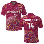 custom-text-and-number-maroons-rugby-polo-shirt-kangaroo-indigenous-pattern-unique-version