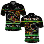 custom-personalised-panthers-christmas-polo-shirt-aboriginal-pattern-penrith-black-version