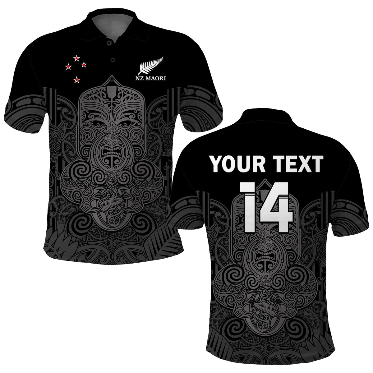 custom-text-and-number-new-zealand-tiki-rugby-polo-shirt-nz-maori-koru-pattern-ver01
