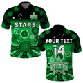 custom-text-and-number-stars-cricket-polo-shirt-melbourne-team-green-gradient-aboriginal-art