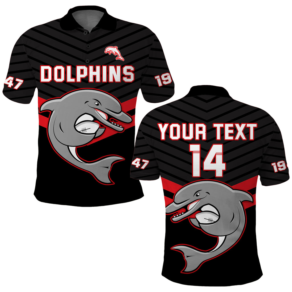 Custom Text And Number Dolphins Rugby Polo Shirt Sporty Style Ver.03 LT14