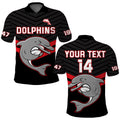 Custom Text And Number Dolphins Rugby Polo Shirt Sporty Style Ver.03 LT14