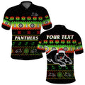 custom-personalised-penrith-panthers-christmas-polo-shirt-the-riff-aboriginal-art-merry-xmas