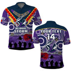custom-text-and-number-melbourne-storm-rugby-anzac-polo-shirt-indigenous-poppy-australian-army