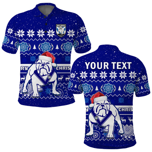 custom-personalised-bulldogs-rugby-christmas-polo-shirt-berries-merry-xmas-aboriginal-art