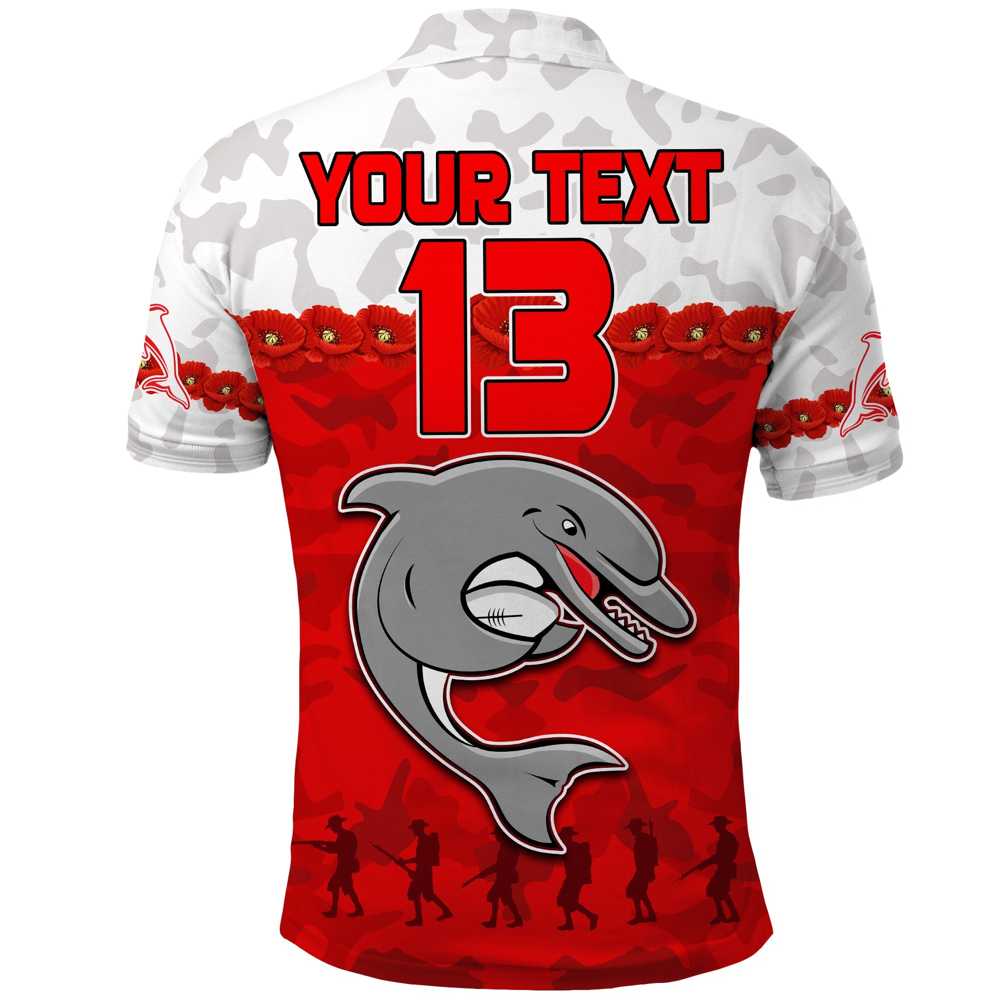 custom-text-and-number-dolphins-rugby-polo-shirt-anzac-day-poppy-aboriginal