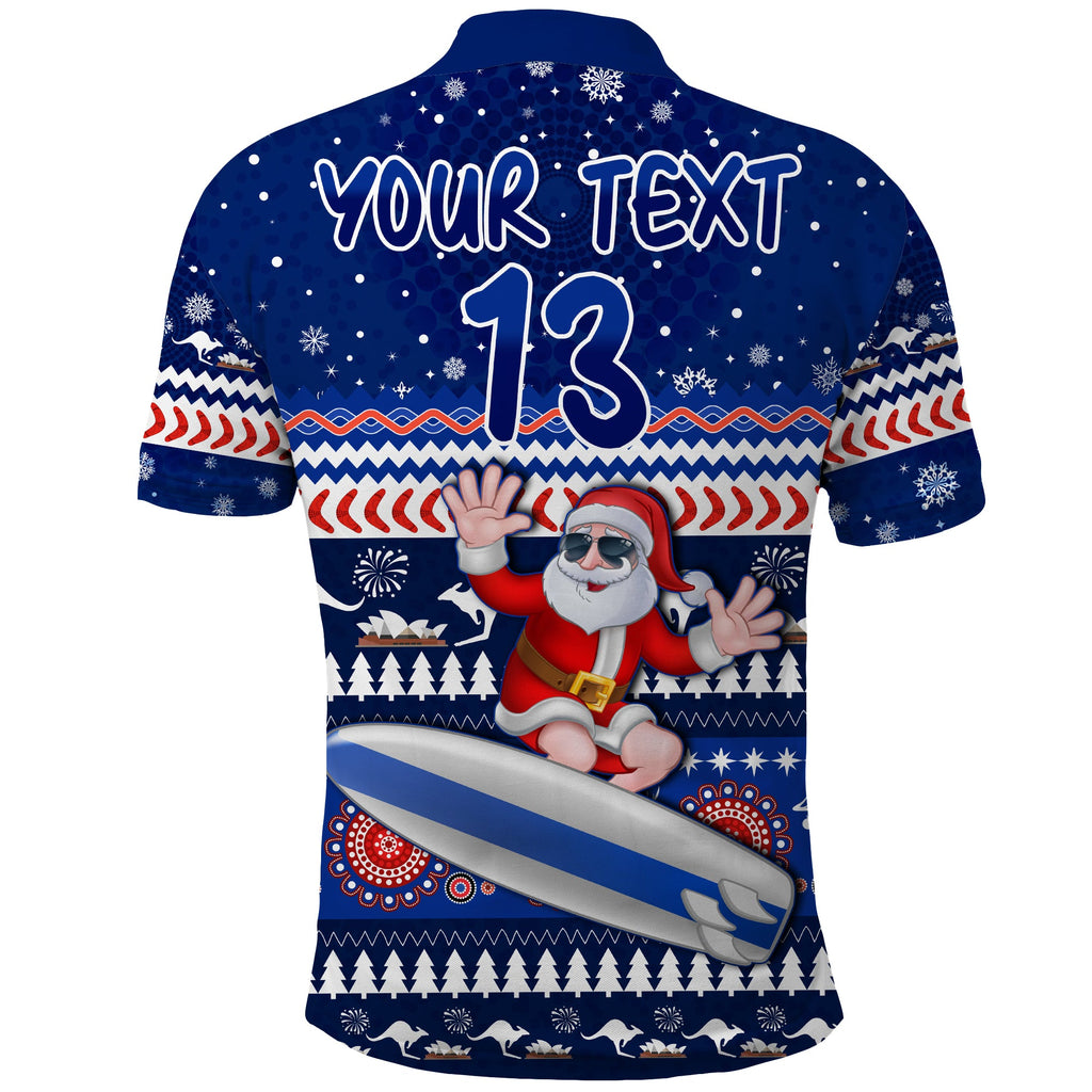 custom-text-and-number-australia-christmas-polo-shirt-aussie-aboriginal-santa-claus-is-surfing-with-kangaroo