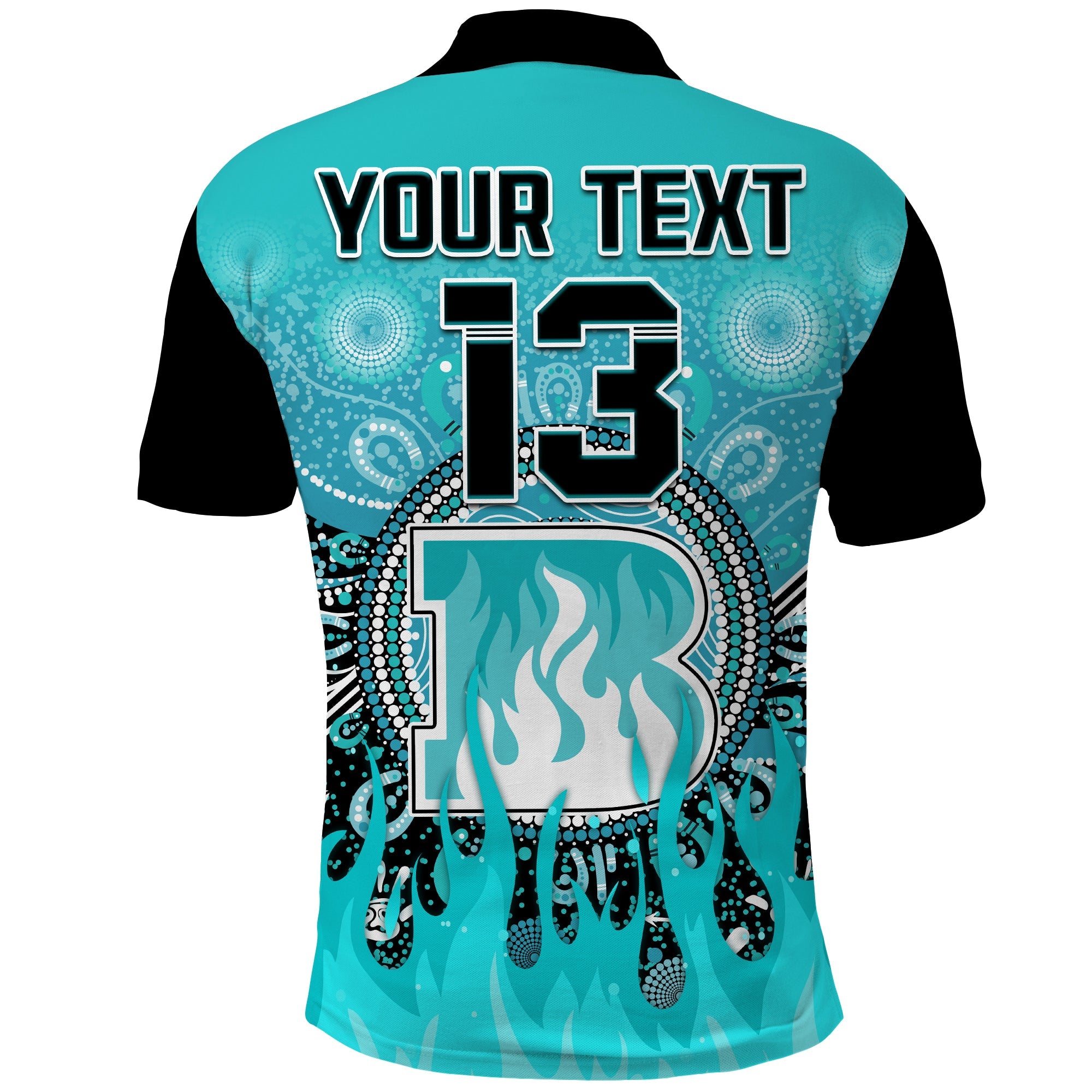 custom-text-and-number-brisbane-heat-polo-shirt-aboriginal-dot-fire-australia-cricket