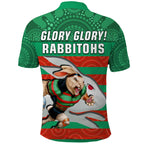 rabbitohs-rugby-polo-shirt-aboriginal-dot-painting-glory-glory-sporty-style