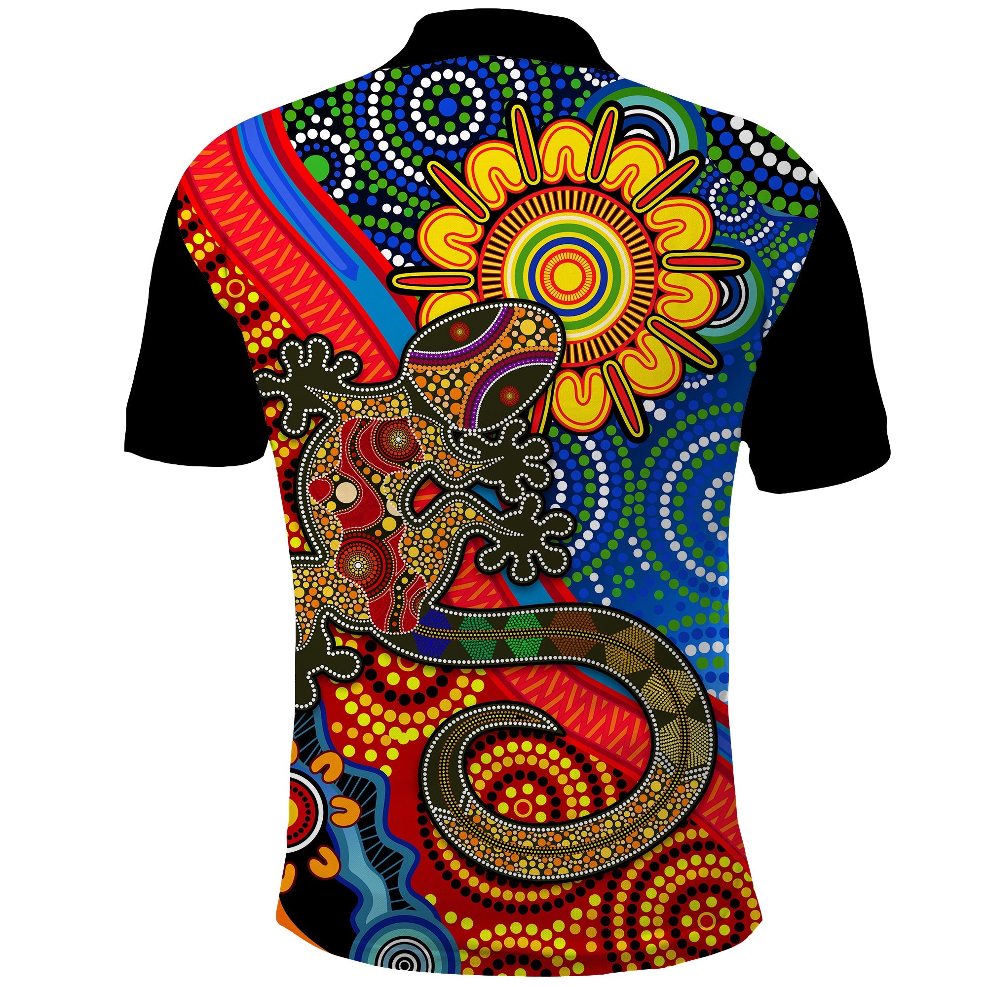 australia-lizard-and-sun-polo-shirt-aboriginal-art-speical