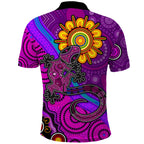 australia-lizard-and-sun-polo-shirt-aboriginal-art-purple
