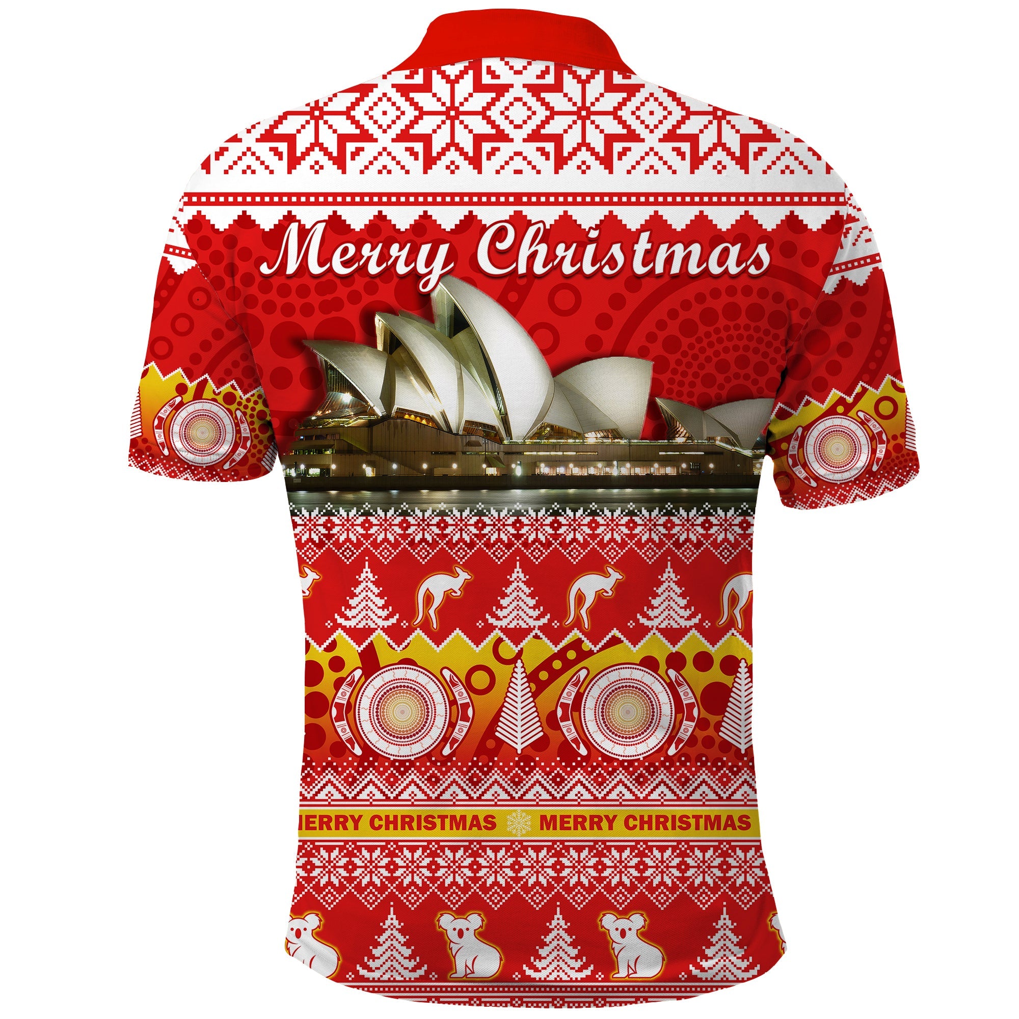 australia-polo-shirt-sydney-opera-house-aboriginal-art-merry-christmas