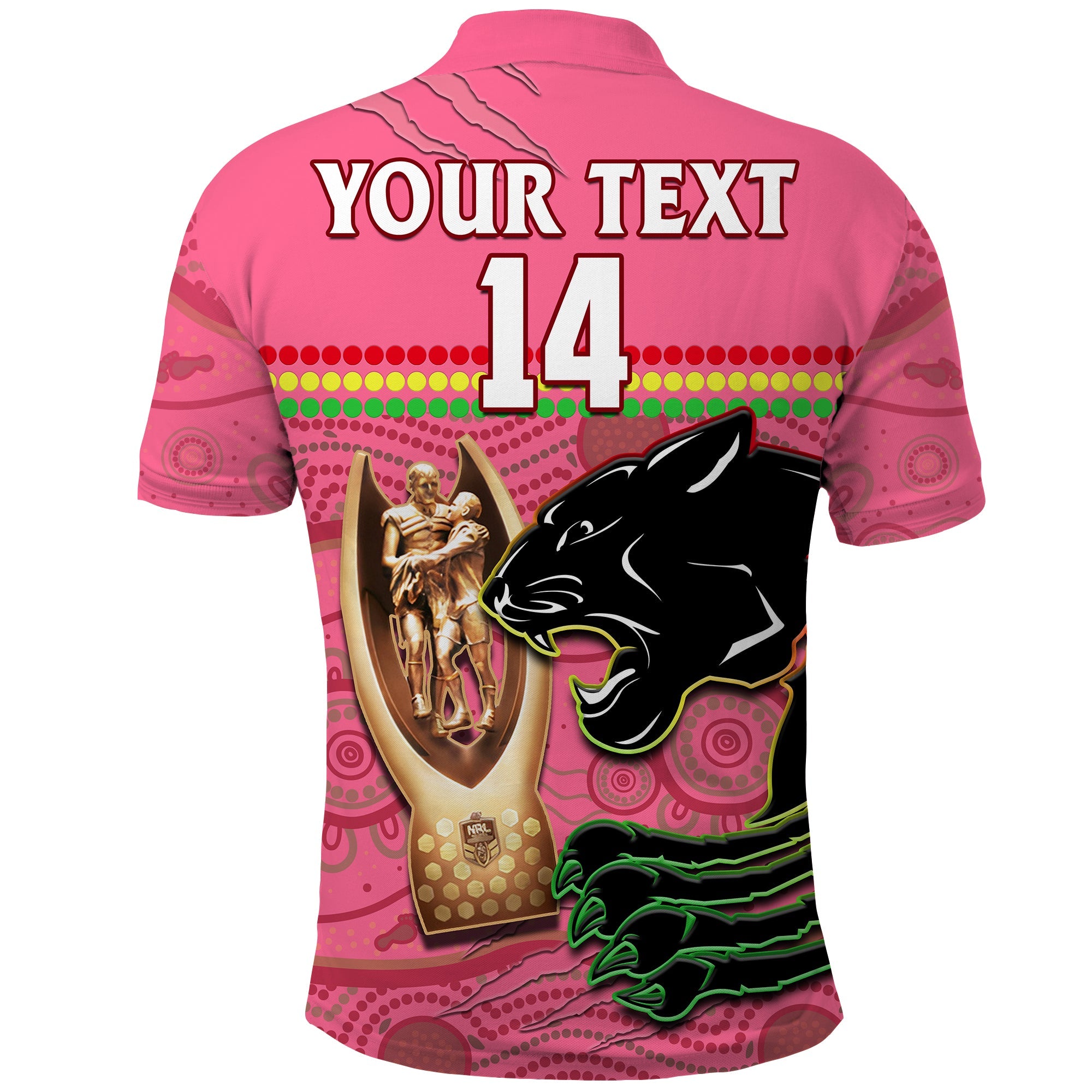 custom-text-and-number-panthers-rugby-polo-shirt-the-riff-2022-premiers-aboriginal-pink