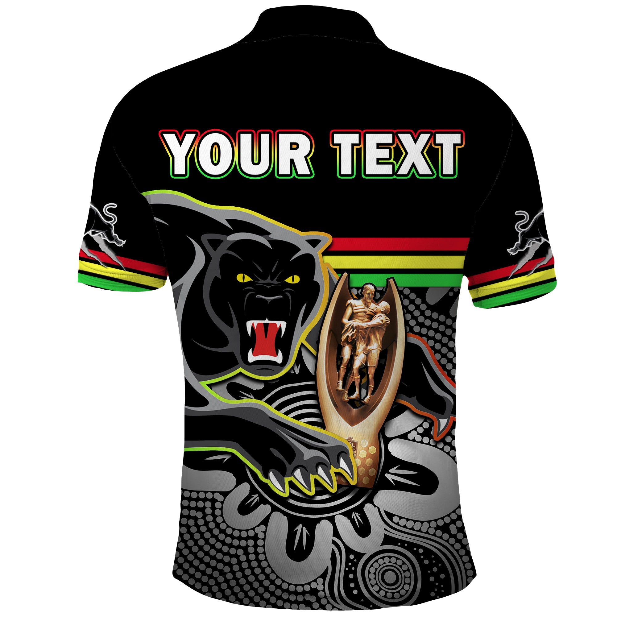 custom-personalised-panthers-rugby-polo-shirt-pennies-premiers-2022-back-to-back-indigenous-original
