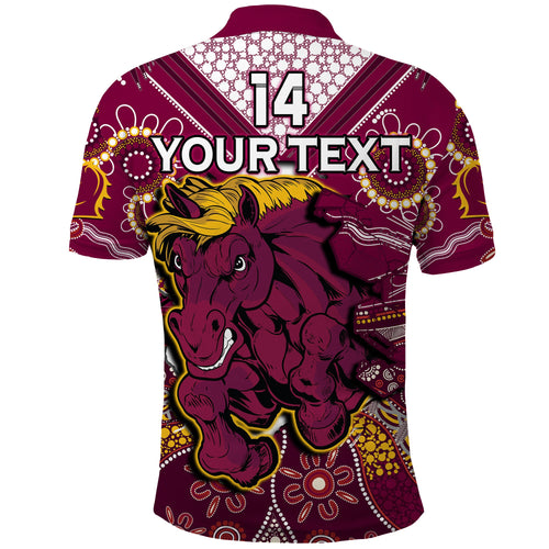 custom-text-and-number-broncos-rugby-polo-shirt-indigenous-pattern-artsy-ver01