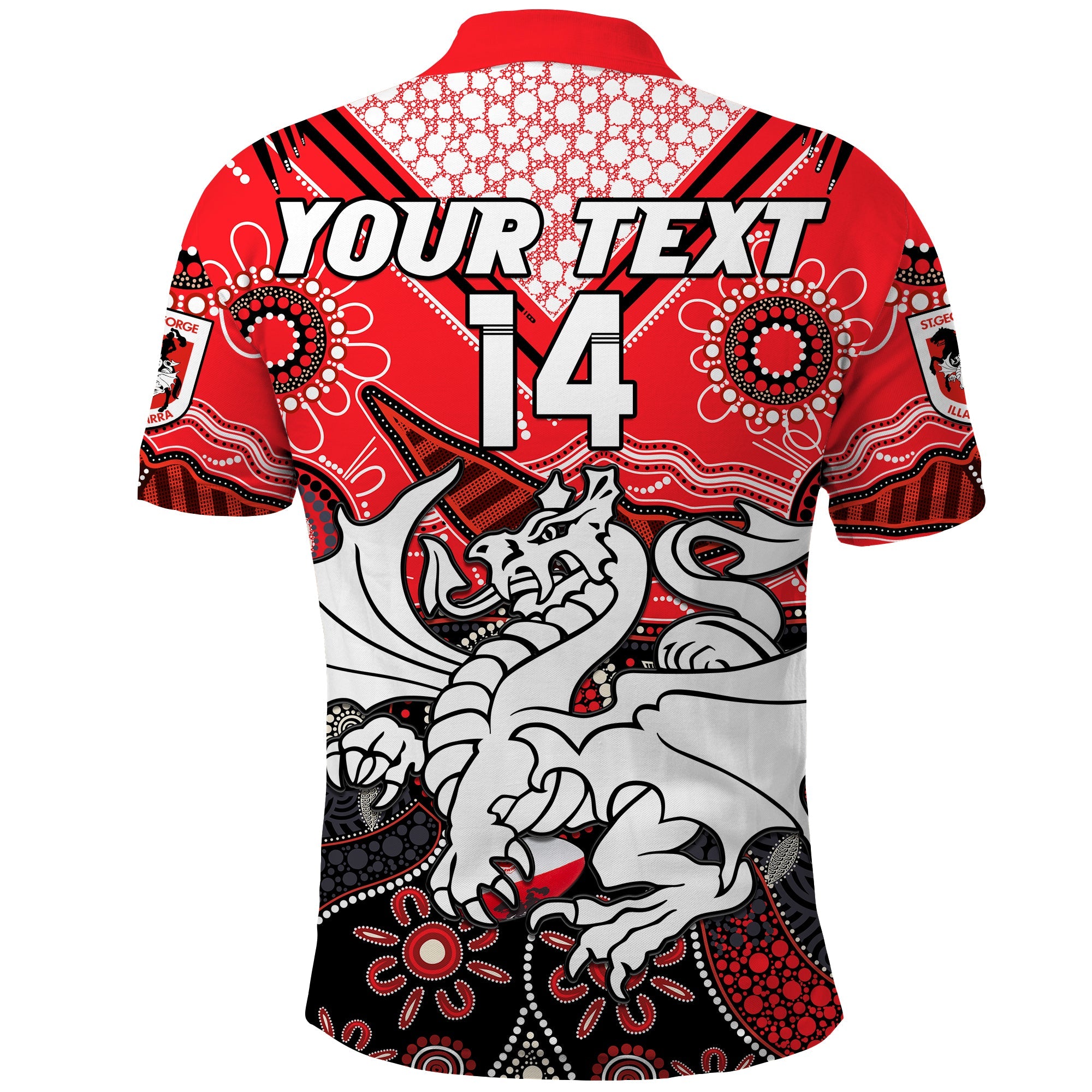 custom-text-and-number-dragons-rugby-polo-shirt-indigenous-pattern-artsy-version