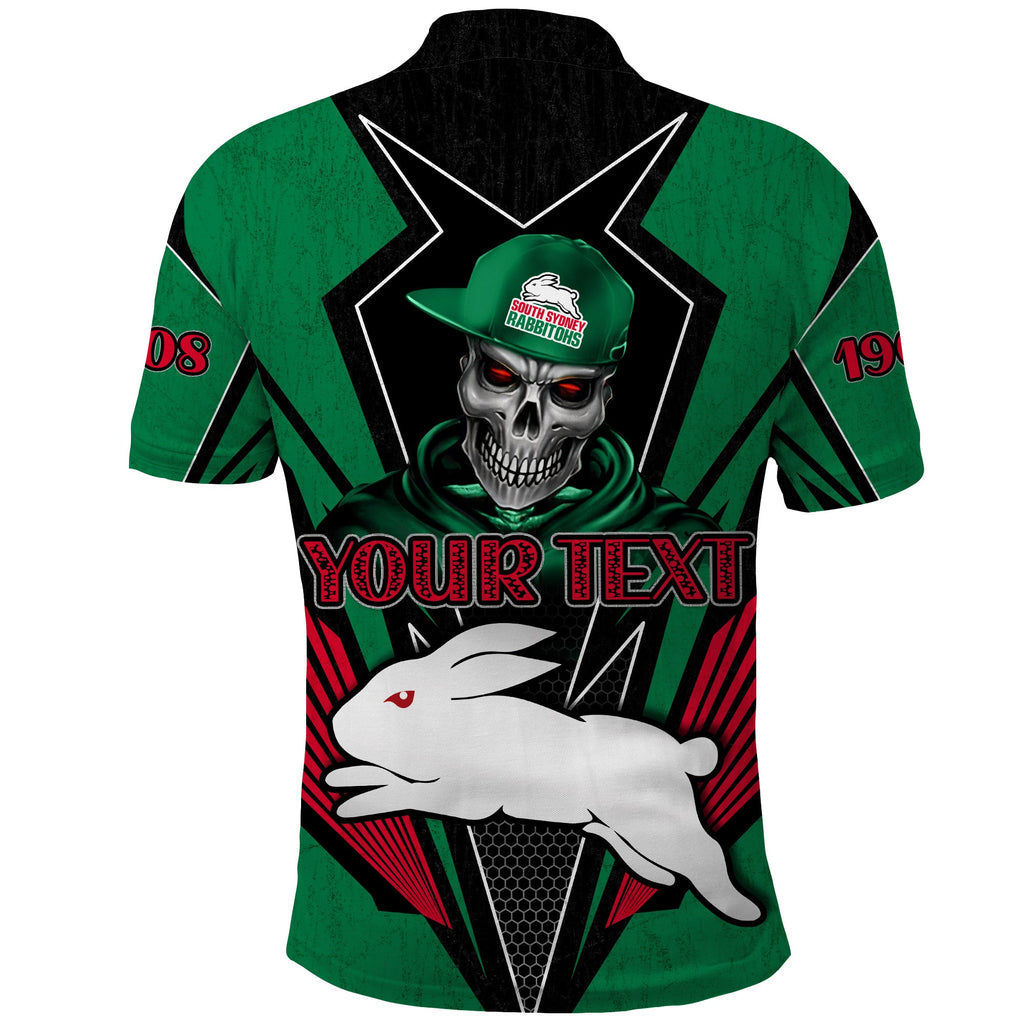 custom-personalised-rabbitohs-rugby-polo-shirt-mascot-south-sydney-since-1908-cool-skull
