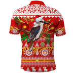 australia-polo-shirt-kookaburra-mix-golden-wattle-aboriginal-art-merry-christmas