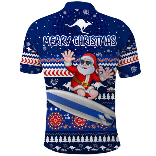 australia-christmas-polo-shirt-aussie-aboriginal-santa-claus-is-surfing-with-kangaroo