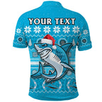 custom-personalised-sharks-christmas-polo-shirt-cronulla-sutherland-aboriginal-art-merry-xmas