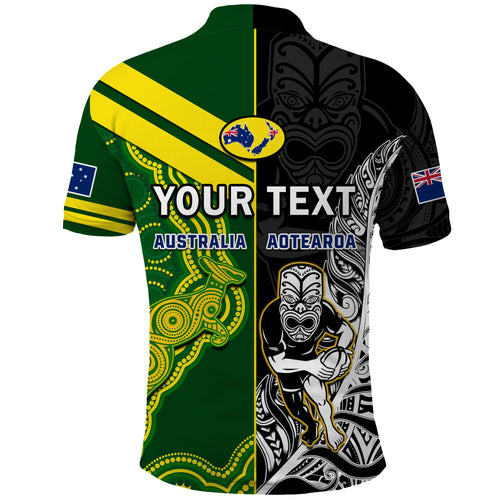 custom-personalised-australia-kangaroos-and-all-black-rugby-polo-shirt-aboriginal-mix-nz-maori-fern