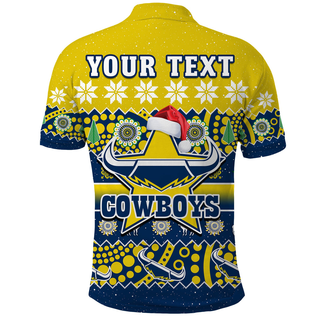 custom-personalised-cowboys-christmas-polo-shirt-aboriginal-art-merry-xmas