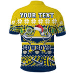 custom-personalised-cowboys-christmas-polo-shirt-aboriginal-art-merry-xmas